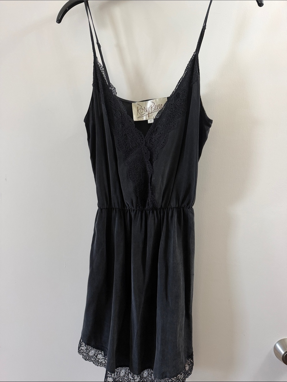 Rory Beca Black Lace-Trim Slip